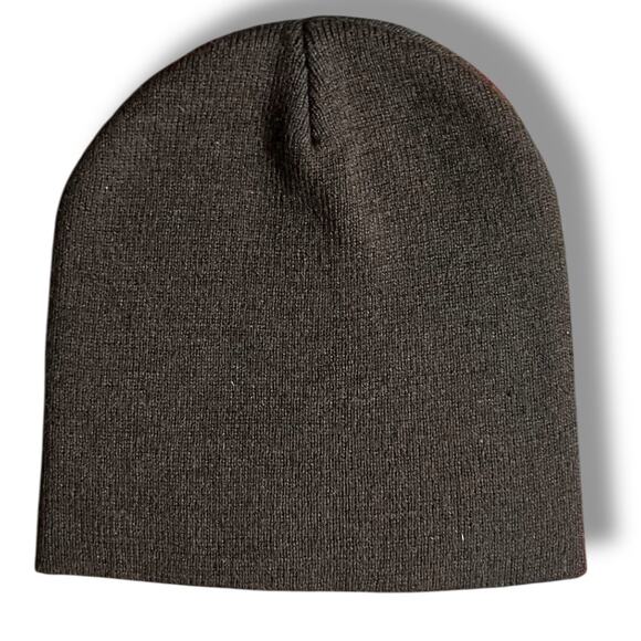 Dark Brown Knit Beanie Winter Hat Unisex Stretchy Warm One Size - Picture 1 of 5